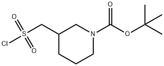 tert-butyl 3-((chlorosulfonyl)methyl)piperidine-1-carboxylate Structure