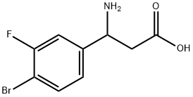 3-AMINO-3-(4-BROMO-3-FLUOROPHENYL)PROPANOIC ACID Struktur