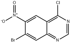 7-Bromo-4-chloro-6-nitroquinazoline,1260769-84-3,结构式