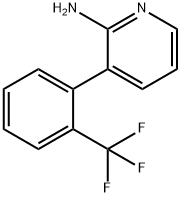 3-[2-(Trifluoromethyl)phenyl]-2-pyridinamine, 1261493-98-4, 结构式