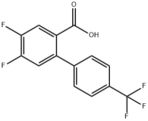 4,5-DIFLUORO-4'-(TRIFLUOROMETHYL)BIPHENYL-2-CARBOXYLIC ACID,1261630-32-3,结构式