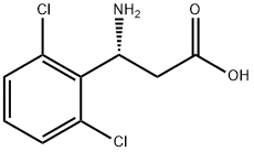 (3R)-3-AMINO-3-(2,6-DICHLOROPHENYL)PROPANOIC ACID 结构式