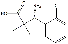 (3S)-3-AMINO-3-(2-CHLOROPHENYL)-2,2-DIMETHYLPROPANOIC ACID 结构式
