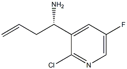 (1S)-1-(2-chloro-5-fluoropyridin-3-yl)but-3-en-1-amine 结构式