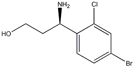 (3R)-3-AMINO-3-(4-BROMO-2-CHLOROPHENYL)PROPAN-1-OL 结构式