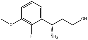 (3S)-3-AMINO-3-(2-FLUORO-3-METHOXYPHENYL)PROPAN-1-OL 结构式