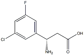 (3S)-3-AMINO-3-(3-CHLORO-5-FLUOROPHENYL)PROPANOIC ACID 结构式