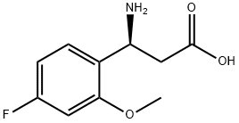 (3S)-3-AMINO-3-(4-FLUORO-2-METHOXYPHENYL)PROPANOIC ACID 结构式