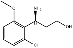 (3S)-3-AMINO-3-(2-CHLORO-6-METHOXYPHENYL)PROPAN-1-OL 结构式