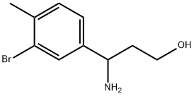 3-AMINO-3-(3-BROMO-4-METHYLPHENYL)PROPAN-1-OL Struktur
