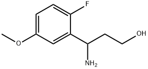 3-AMINO-3-(2-FLUORO-5-METHOXYPHENYL)PROPAN-1-OL 结构式