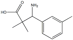 3-AMINO-2,2-DIMETHYL-3-(3-METHYLPHENYL)PROPANOIC ACID 结构式
