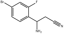 3-AMINO-3-(4-BROMO-2-FLUOROPHENYL)PROPANENITRILE 结构式