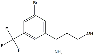 3-AMINO-3-[5-BROMO-3-(TRIFLUOROMETHYL)PHENYL]PROPAN-1-OL 化学構造式