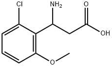 3-AMINO-3-(2-CHLORO-6-METHOXYPHENYL)PROPANOIC ACID 结构式