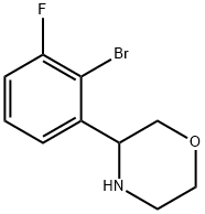 3-(2-BROMO-3-FLUOROPHENYL)MORPHOLINE Structure