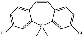 3,7-dichloro-5,5-dimethyl-5H-dibenzo[b,f]silepine Struktur