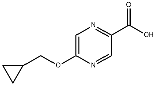5-(cyclopropylmethoxy)-2-Pyrazinecarboxylic acid Structure