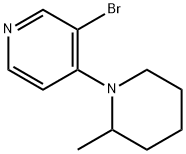 3-BROMO-4-(2-METHYLPIPERIDIN-1-YL)PYRIDINE 结构式