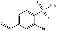 2-bromo-4-formylbenzene-1-sulfonamide Struktur