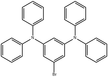 5-溴-N,N,N',N'-四苯基-苯-1,3-二胺,1290039-73-4,结构式