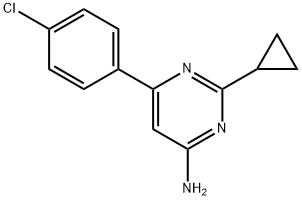 4-Amino-2-cyclopropyl-6-(4-chlorophenyl)pyrimidine Struktur