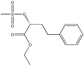Ethyl (2R)-2-(methylsulfonyloxy)-4-phenylbutyrate Struktur