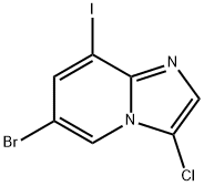 6-Bromo-3-chloro-8-iodo-imidazo[1,2-a]pyridine Struktur
