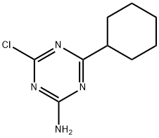 4-chloro-6-cyclohexyl-1,3,5-triazin-2-amine Struktur