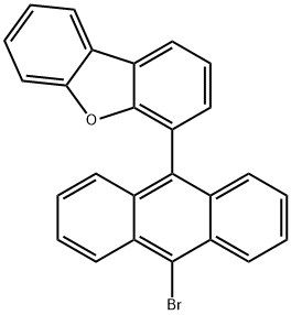 4-(10-Bromo-9-anthracenyl)dibenzofuran Struktur