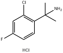 2-(2-chloro-4-fluorophenyl)propan-2-amine hydrochloride Struktur