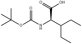 (R)-Boc-2-amino-3-ethyl-pentanoic acid, 1310680-39-7, 结构式