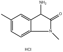 3-氨基-1,5-二甲基-2,3-二氢-1H-吲哚-2-酮二盐酸, 1311313-86-6, 结构式