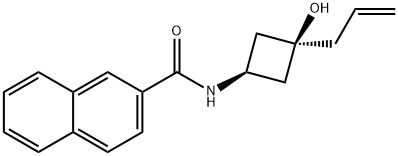 N-((1s,3r)-3-allyl-3-hydroxycyclobutyl)-2-naphthamide Structure