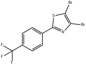 4,5-Dibromo-2-(4-trifluoromethylphenyl)thiazole 结构式