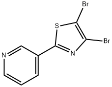 4,5-Dibromo-2-(3-pyridyl)thiazole 结构式