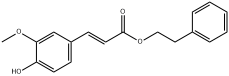 2-Propenoicacid,3-(4-hydroxy-3-methoxyphenyl)-,2-phenylethylester,(E)- 化学構造式