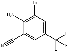 2-Amino-3-bromo-5-trifluoromethyl-benzonitrile 结构式