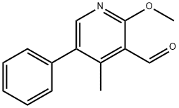 3-Pyridinecarboxaldehyde, 2-methoxy-4-methyl-5-phenyl-,1332324-24-9,结构式