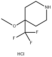 4-methoxy-4-(trifluoromethyl)piperidine hydrochloride Struktur