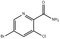 5-溴-3-氯吡啶-2-甲酰胺, 1335057-63-0, 结构式