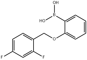 (2-((2,4-二氟苄基)氧基)苯基)硼酸, 1335234-26-8, 结构式