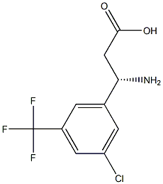 (3S)-3-AMINO-3-[3-CHLORO-5-(TRIFLUOROMETHYL)PHENYL]PROPANOIC ACID 结构式
