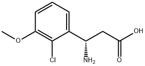 (S)-3-amino-3-(2-chloro-3-methoxyphenyl)propanoic acid 化学構造式