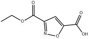 3-(ethoxycarbonyl)-1,2-oxazole-5-carboxylic acid Struktur