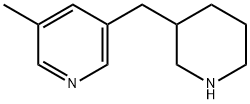 Pyridine, 3-methyl-5-(3-piperidinylmethyl)-,1337091-40-3,结构式