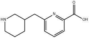 2-Pyridinecarboxylic acid, 6-(3-piperidinylmethyl)- Structure
