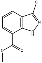 3-Chloro-1H-indazole-7-carboxylic acid methyl ester Struktur