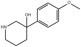 3-(4-methoxyphenyl)piperidin-3-ol, 1342835-78-2, 结构式