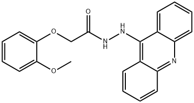 N'-(Acridin-9-yl)2-(2-methoxyphenoxy)acetohydrazide Struktur